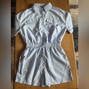 Blue Striped one piece